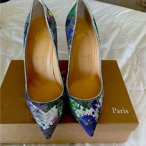 Christian Louboutin sequin heels, 100 mm